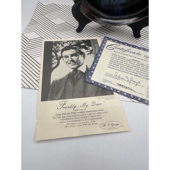 Gone With The Wind Golden Anniversary Series "Frankly, My Dear" Plate - Picture 3 of 5